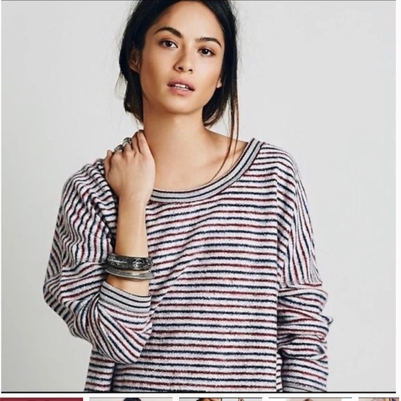 Free People Red White & Blue Sweater​ - Picture 1 of 10